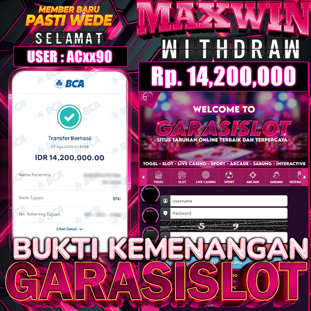 GARASISLOT Bukti Kemenangan casino Sweet Bonanza Candyland