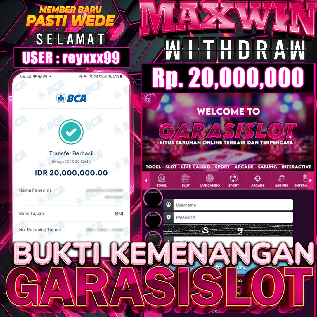 GARASISLOT >> Bukti Jp Sekarang Game Pragmatic Play 2025
