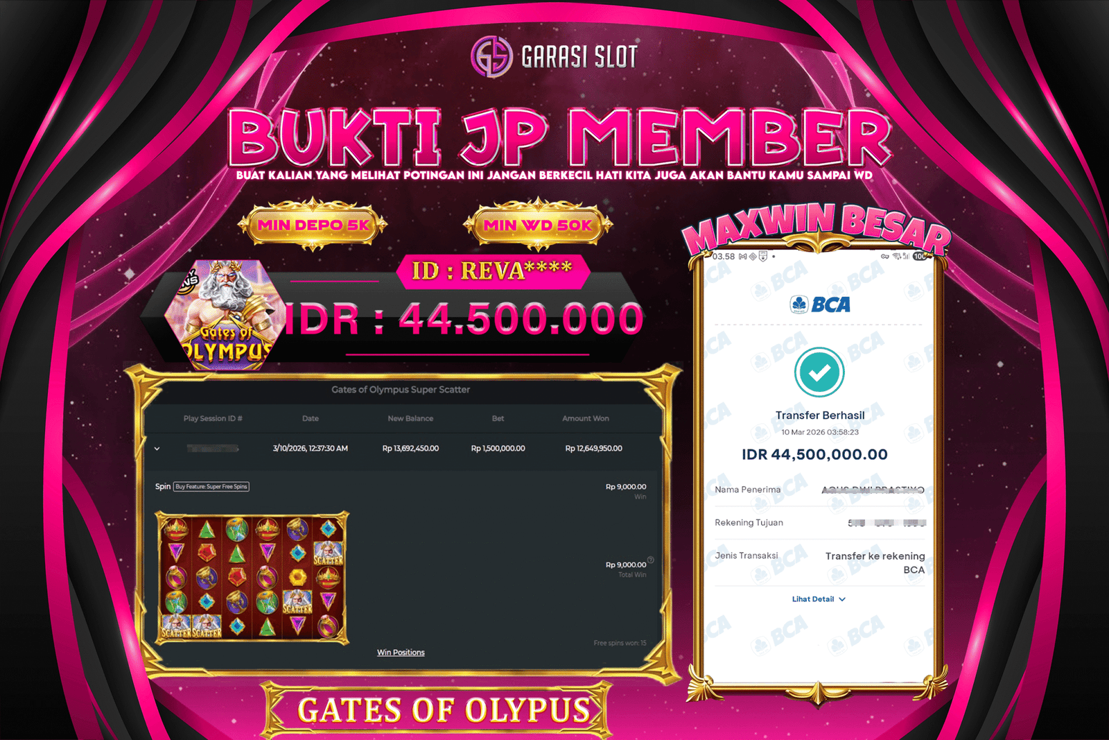 GARASISLOT Bukti Kemenangan Gates of Olympus 1000
