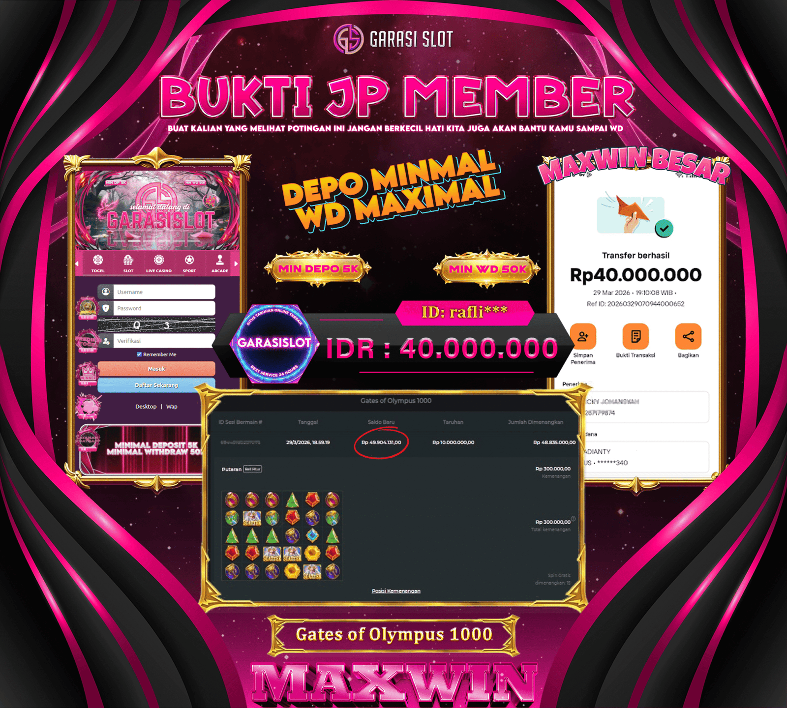 GARASISLOT Bukti Kemenangan Gates of Olympus 1000