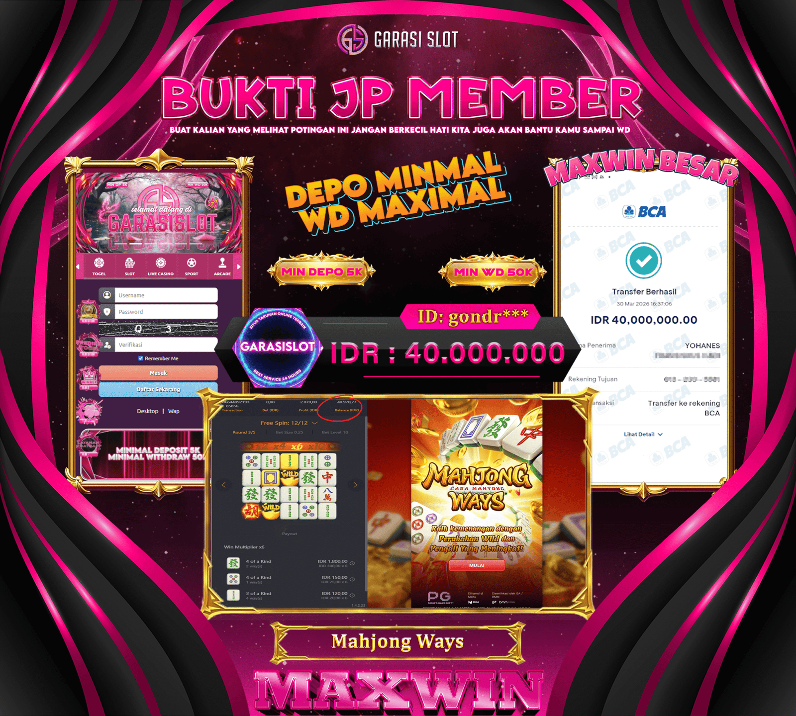 GARASISLOT Bukti Kemenangan Mahjong Ways