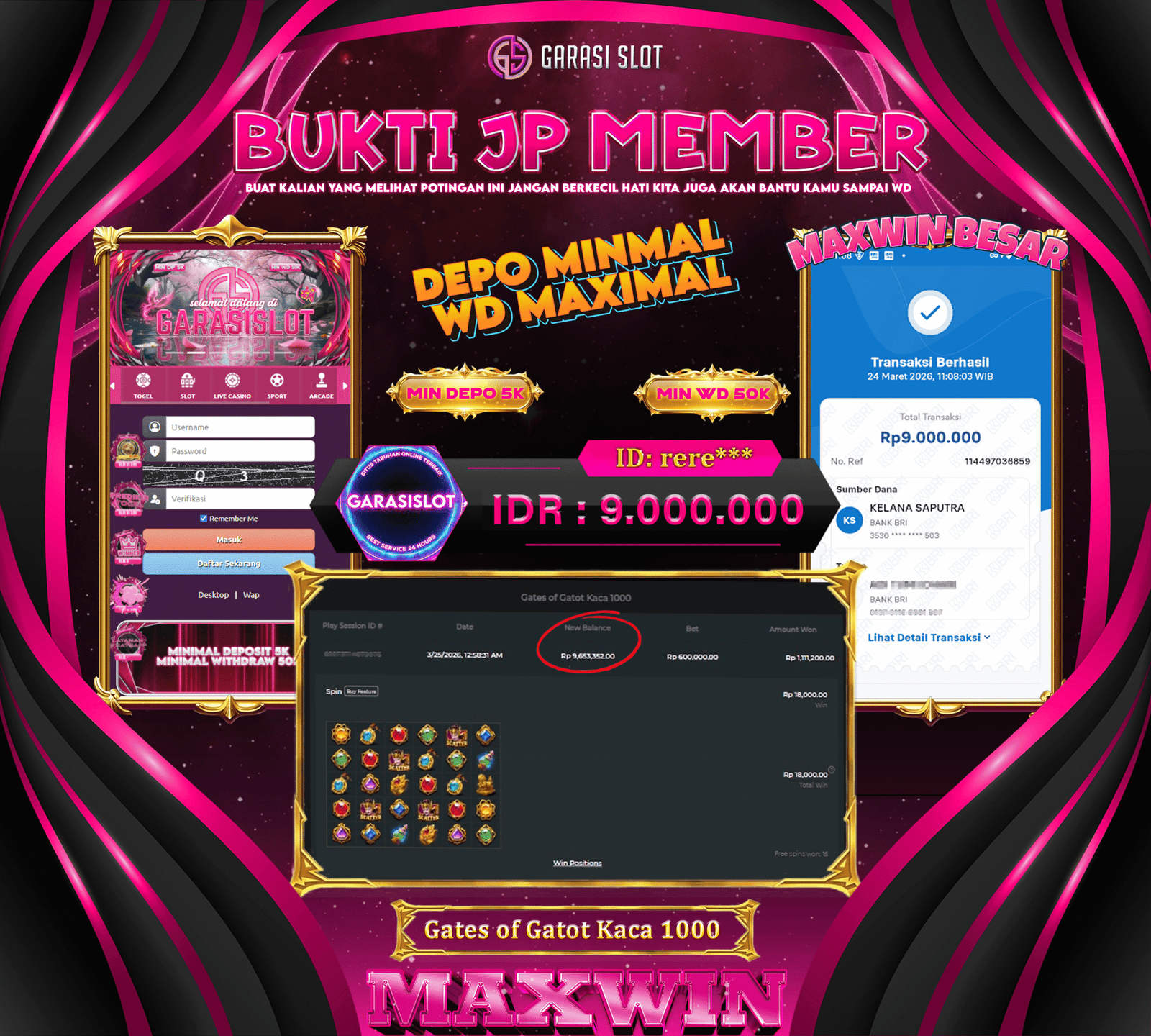 GARASISLOT Bukti Kemenangan Gates of Gatot Kaca 1000