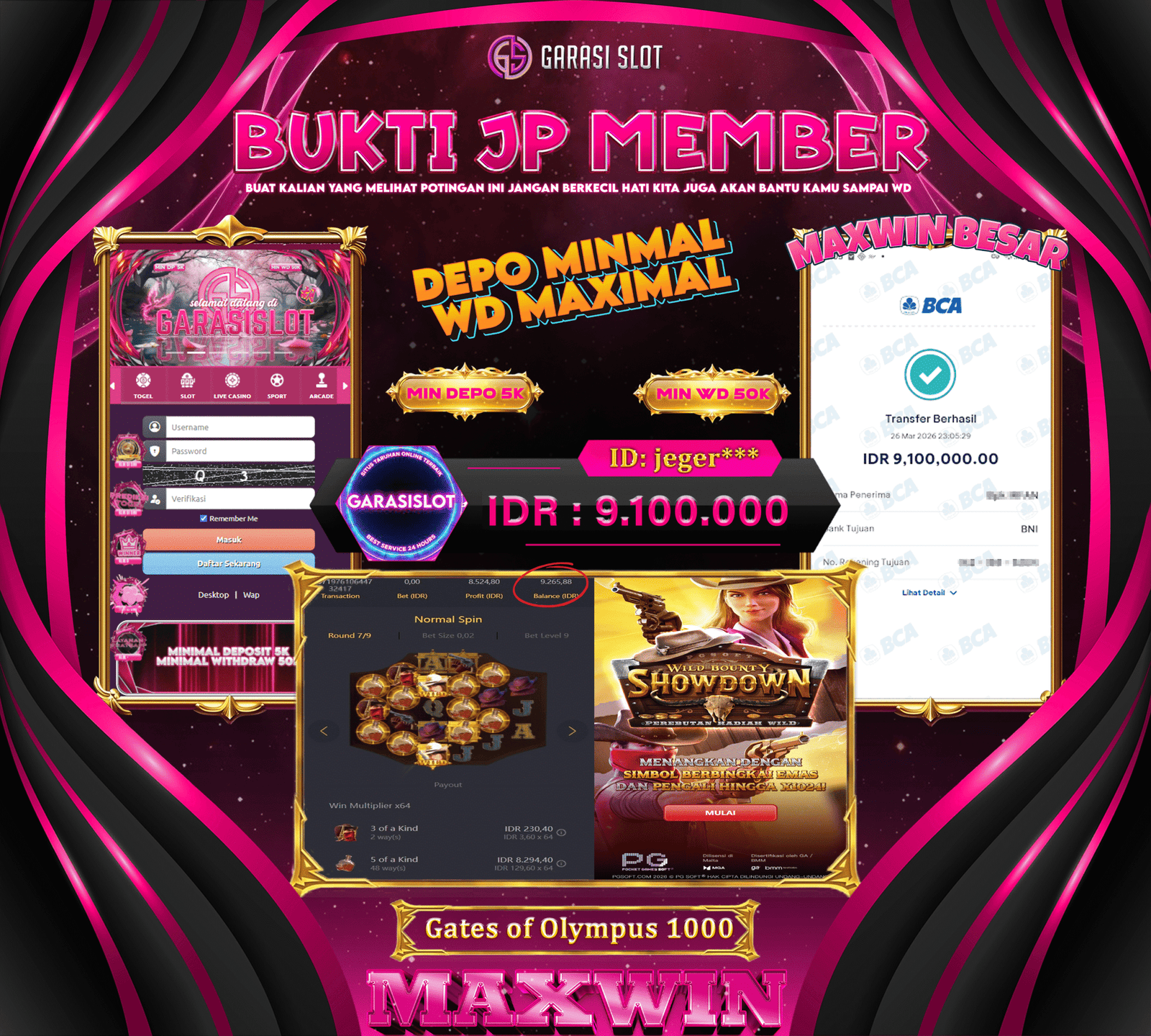 GARASISLOT Bukti Kemenangan Wild Bounty Showdown