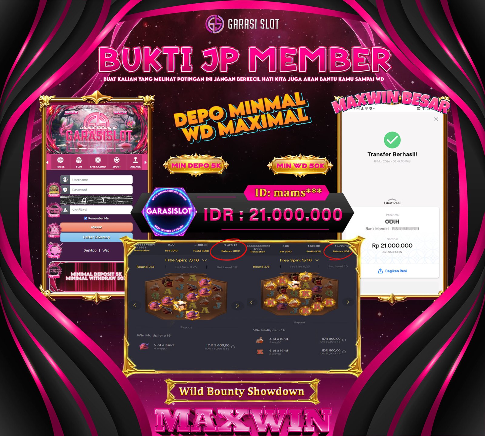 GARASISLOT Bukti Kemenangan Wild Bounty Showdown