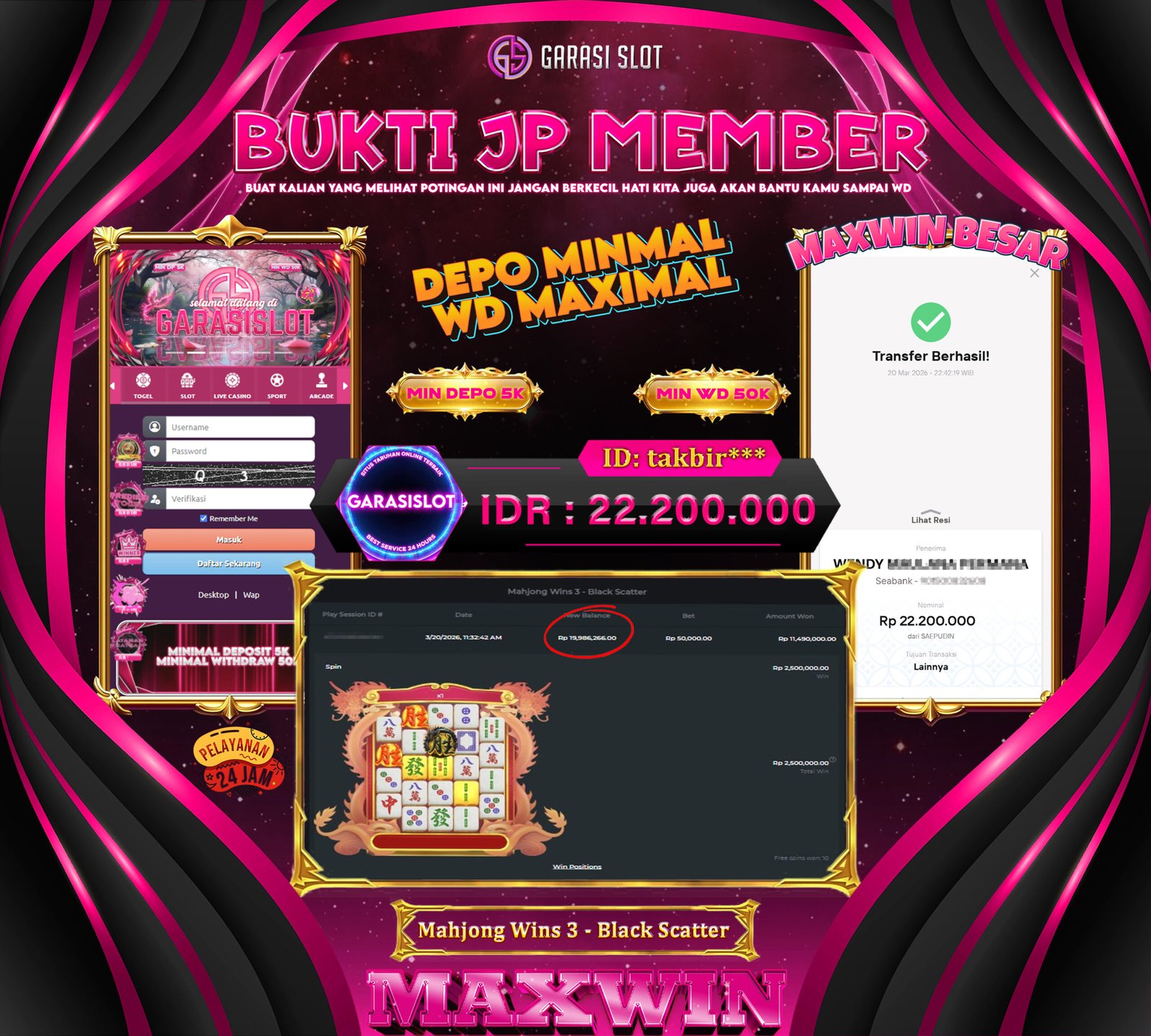 GARASISLOT Bukti Kemenangan Mahjong Wins 3 - Black Scatter