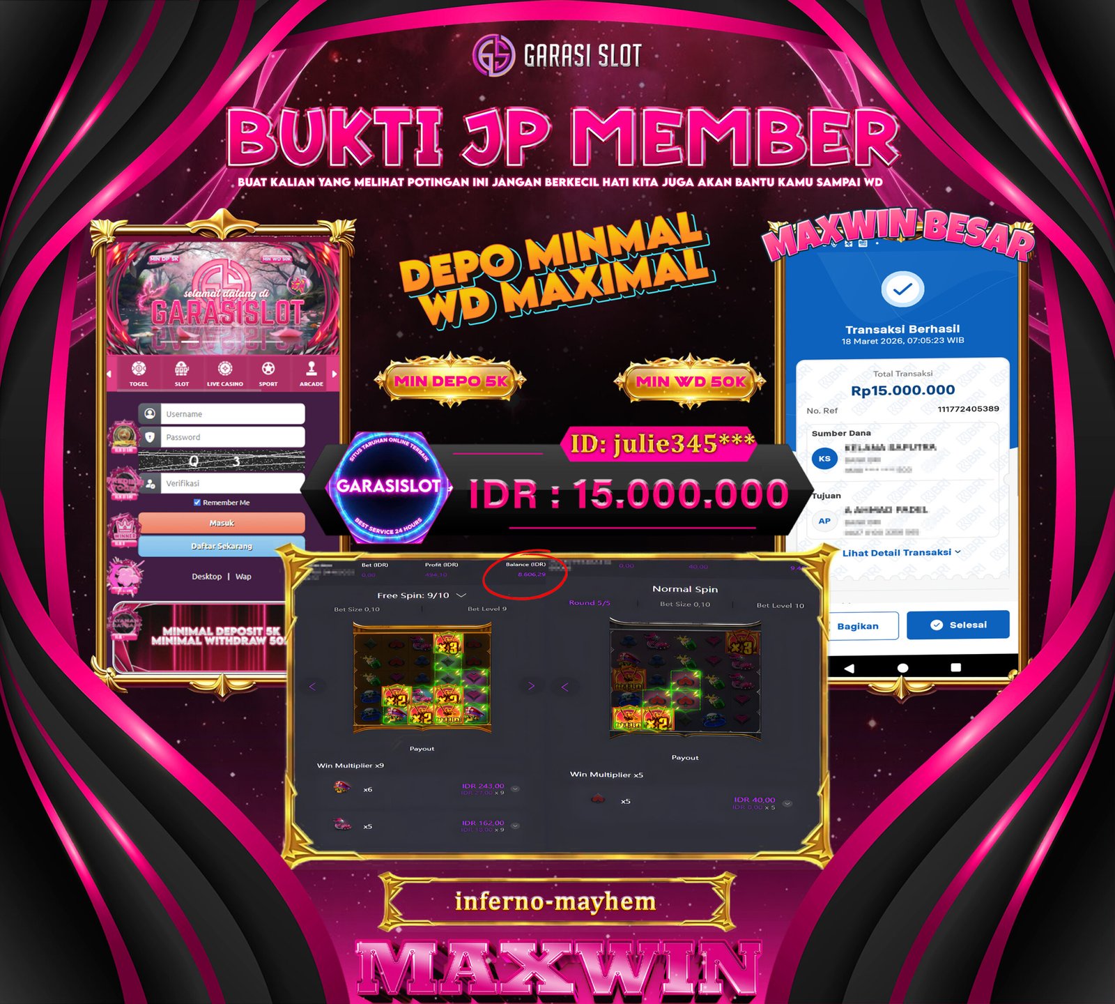 GARASISLOT Bukti Kemenangan inferno-mayhem