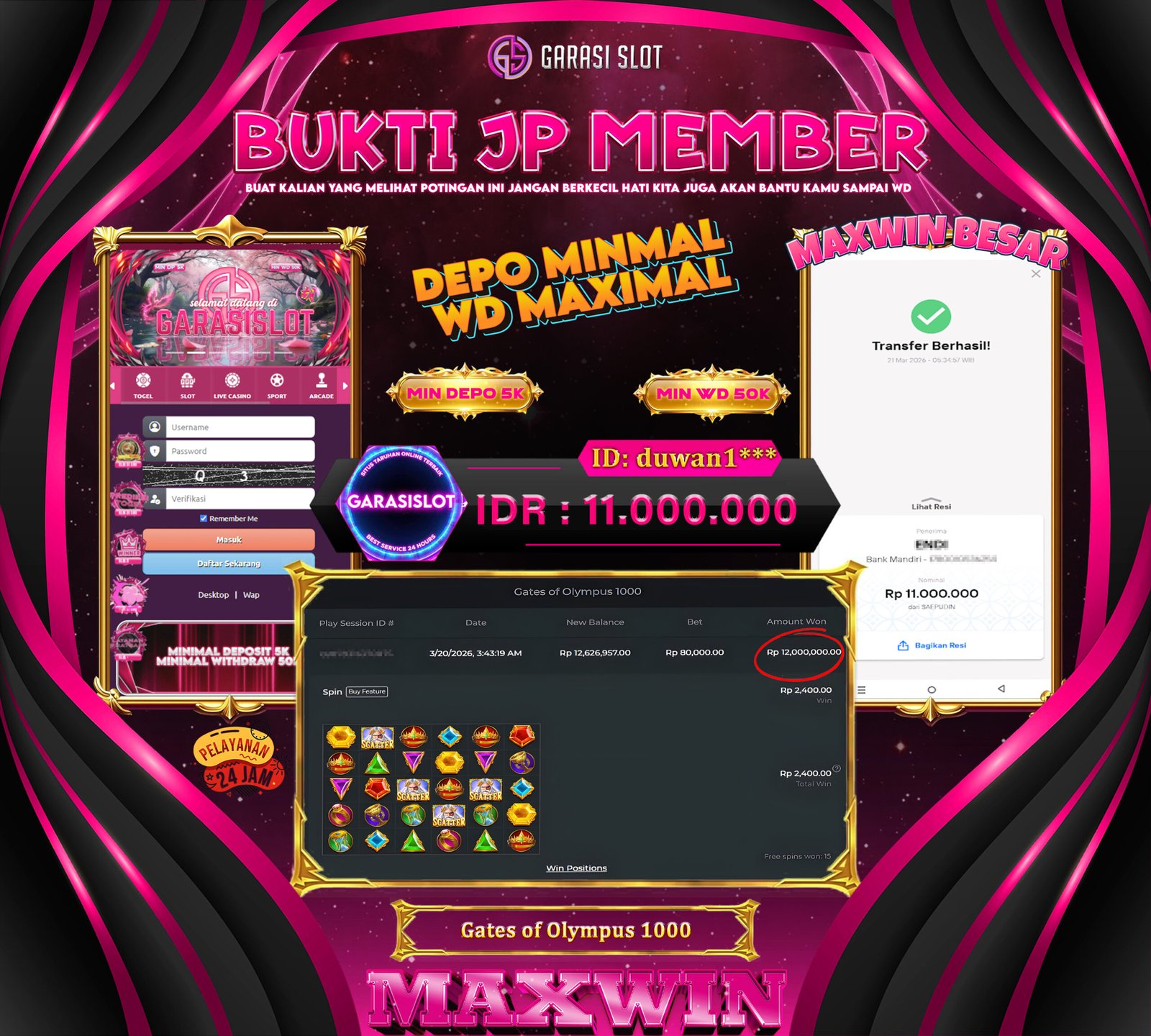 GARASISLOT Bukti Kemenangan Gates of Olympus 1000