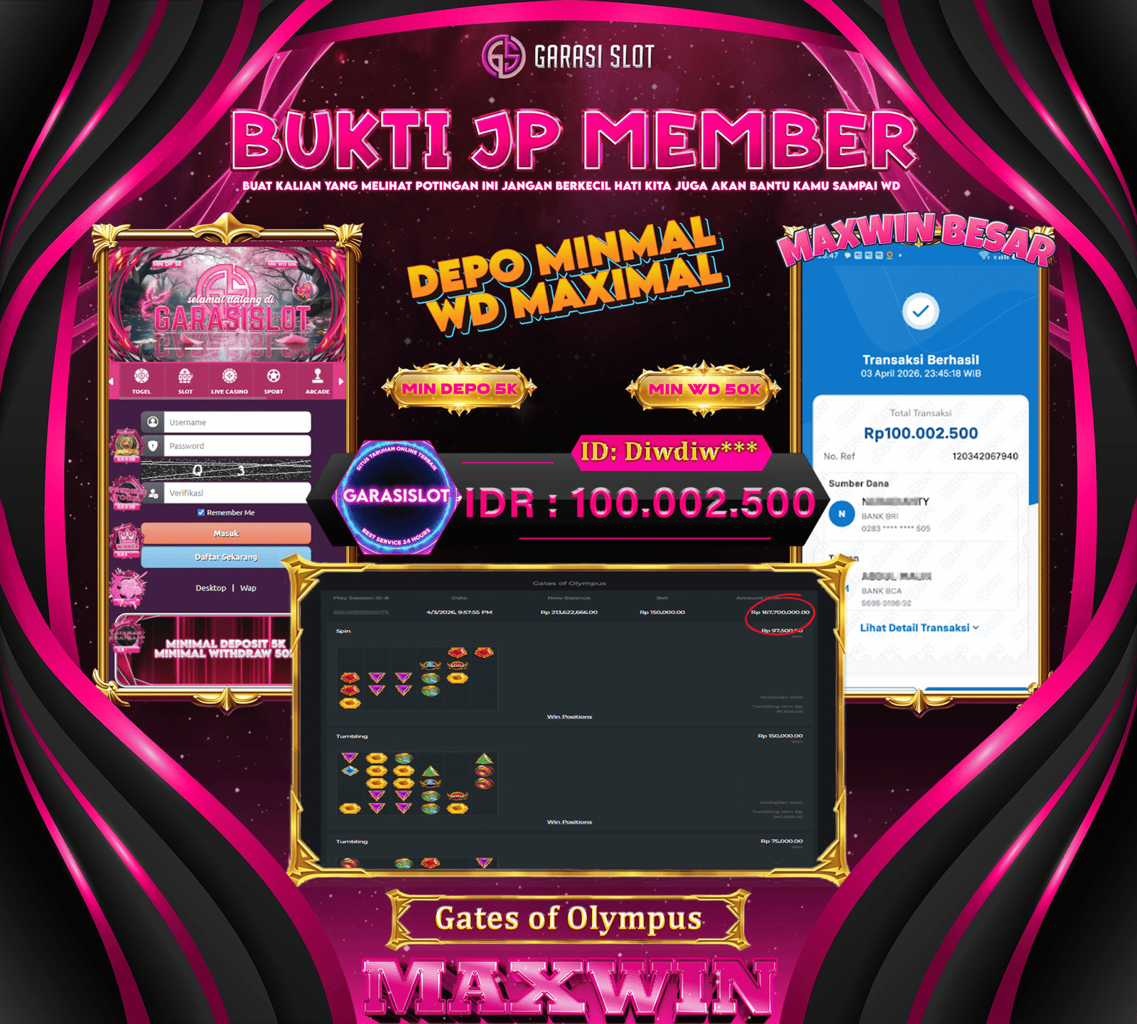 GARASISLOT Bukti Kemenangan Gates of Olympus