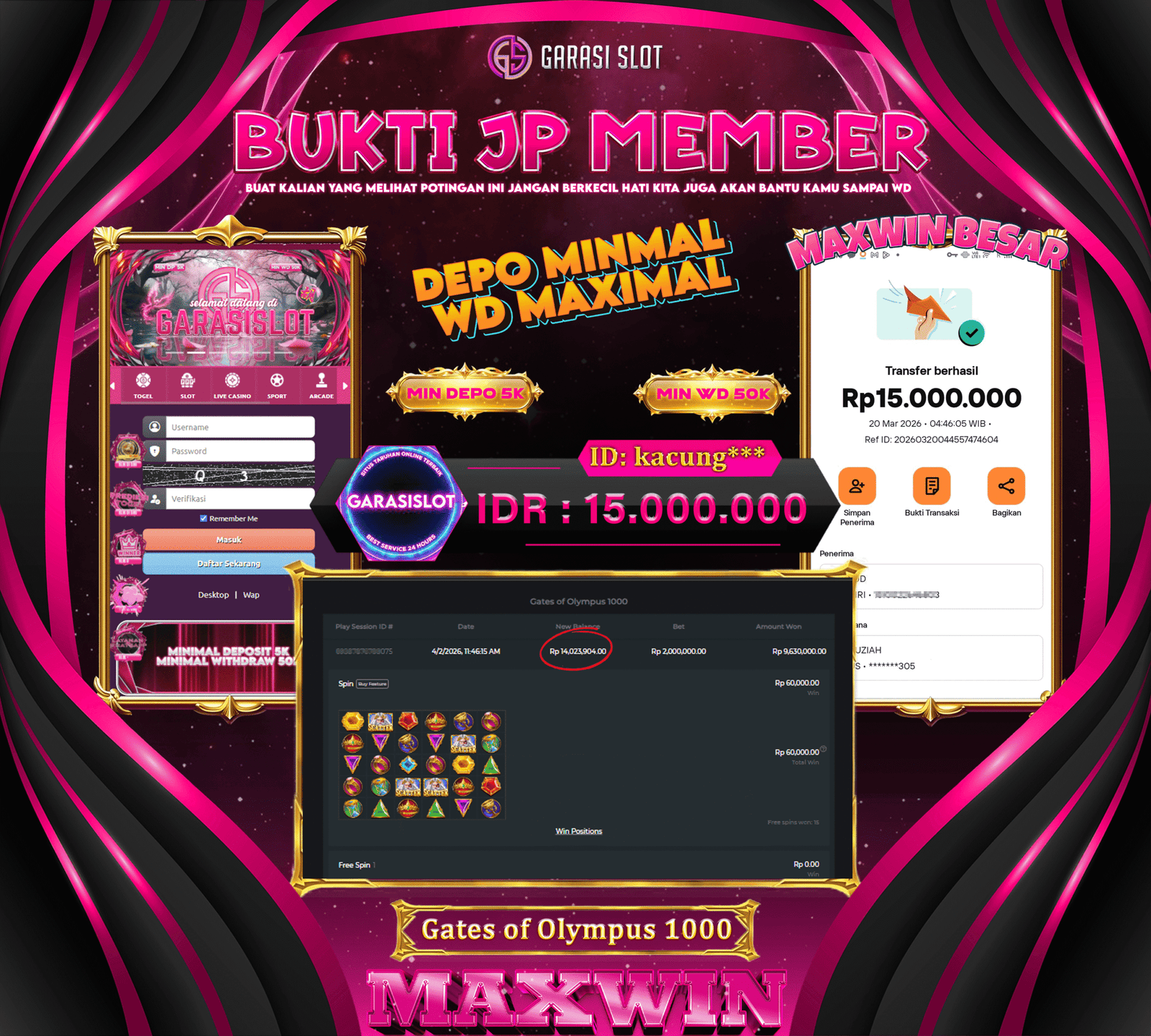 GARASISLOT Bukti Kemenangan Gates of Olympus 1000