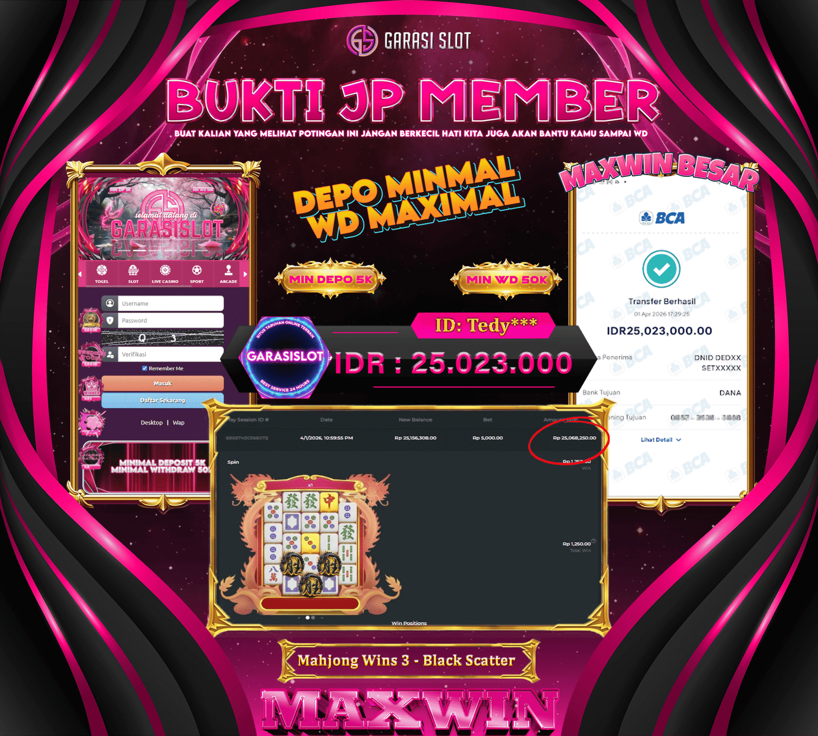 GARASISLOT Mahjong Wins 3 - Black Scatter