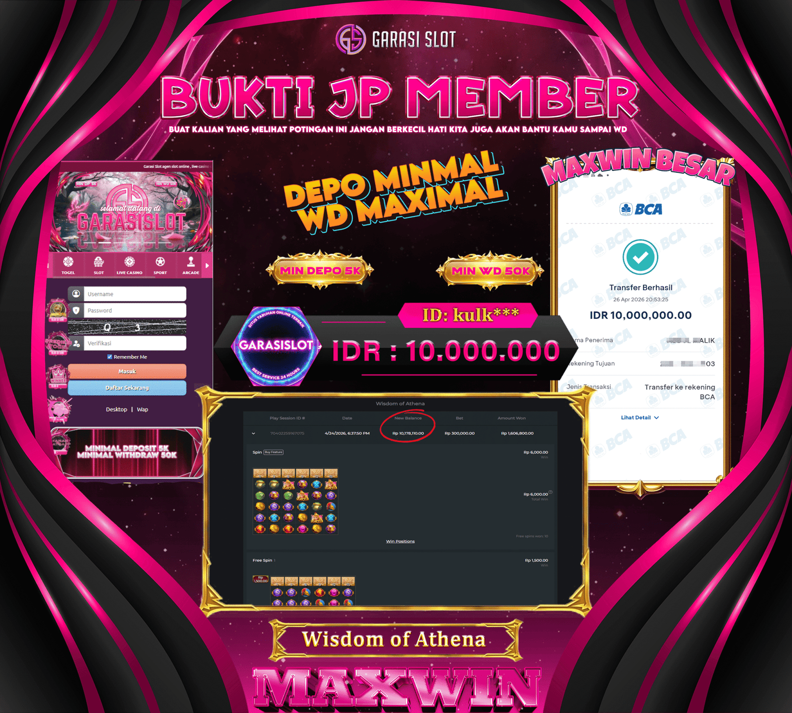 GARASISLOT Bukti Kemenangan Wisdom of Athena