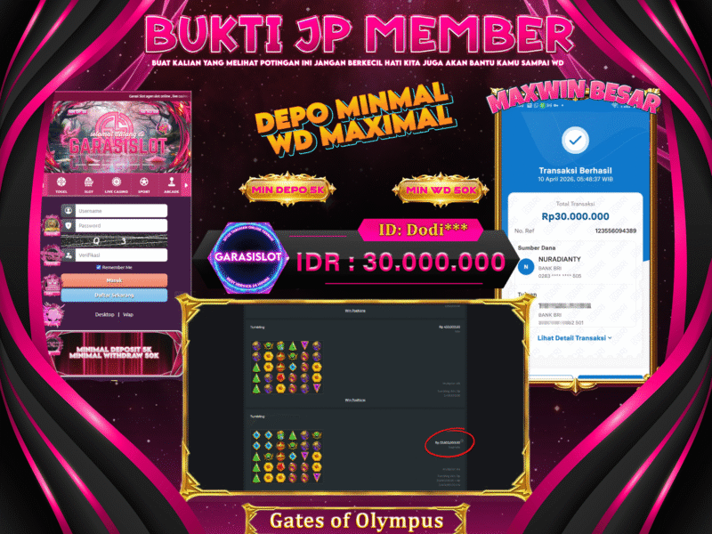 GARASISLOT Bukti Kemenangan Gates of Olympus