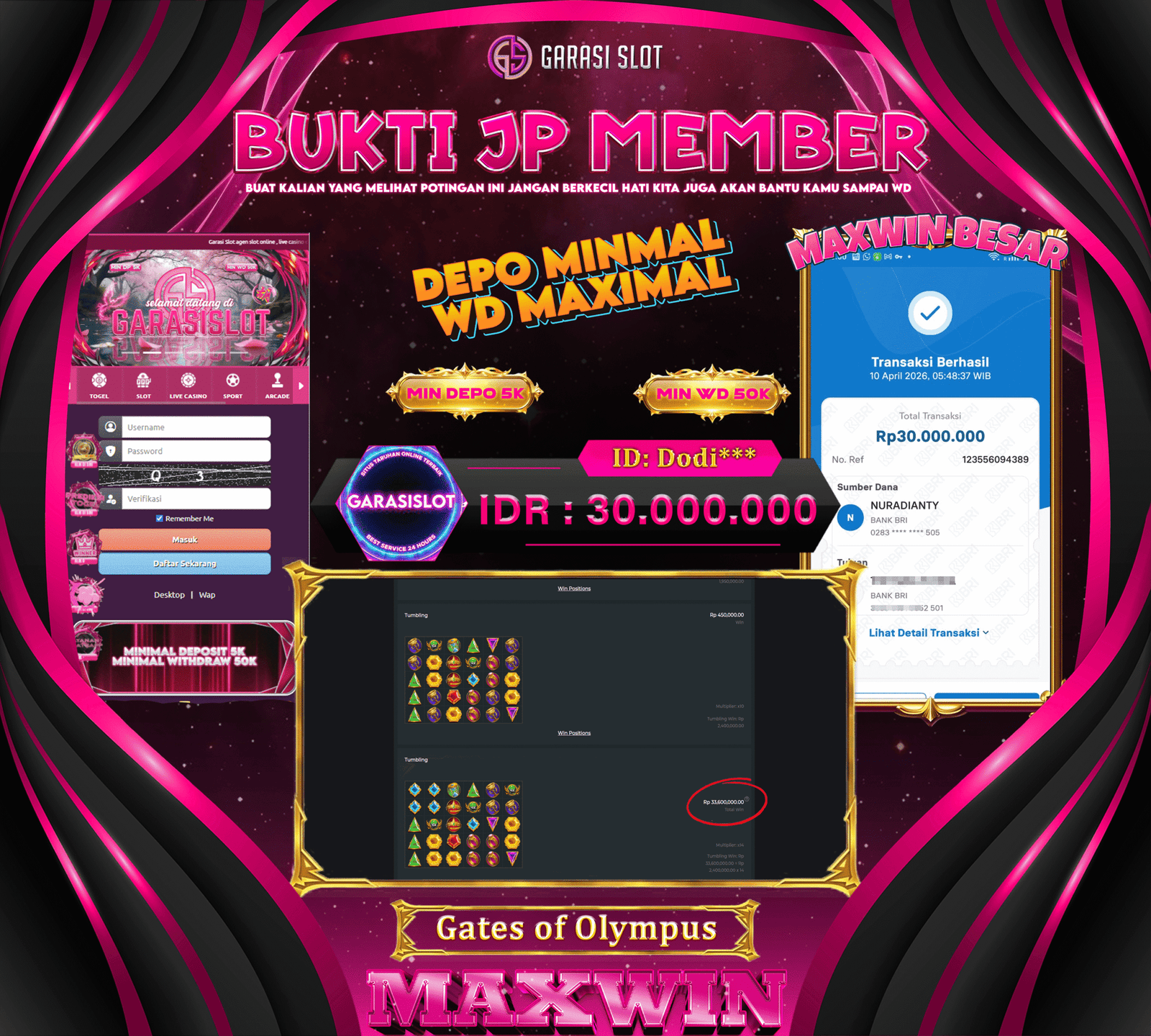 GARASISLOT Bukti Kemenangan Gates of Olympus