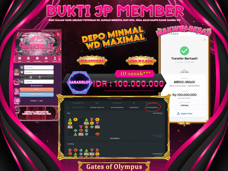 GARASISLOT Bukti Kemenangan Gates of Olympus