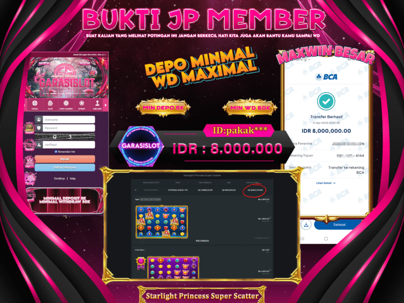 GARASISLOT Bukti Kemenangan Starlight Princess Super Scatter