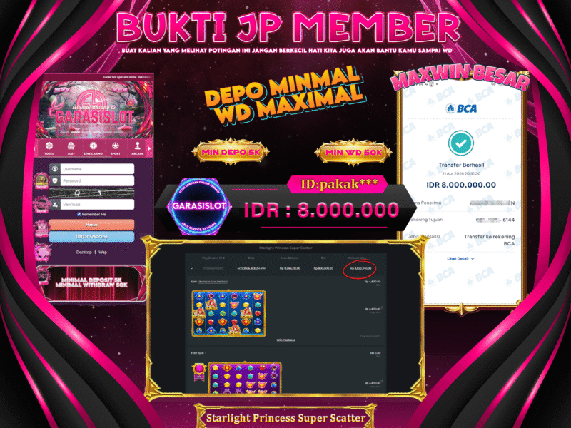 GARASISLOT Bukti Kemenangan Starlight Princess Super Scatter
