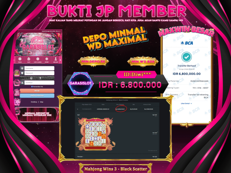 GARASISLOT Bukti Kemenangan Mahjong Wins 3 - Black Scatter
