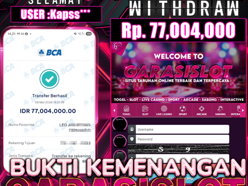 GARASISLOT Bukti Kemenangan Launch to Riches